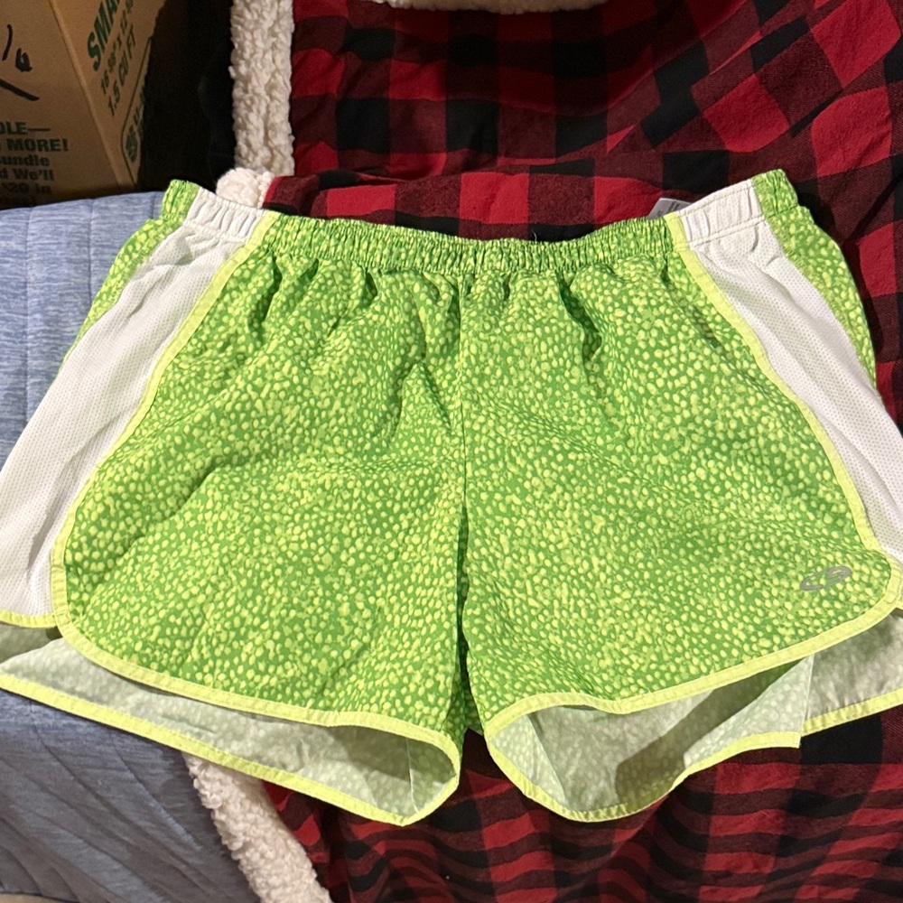 Champion Lime Green Patterned Athletic Shorts